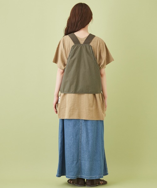 CUBE SUGAR（キューブシュガー）の「高密度ツイル デニム ハンティングベスト（ベスト・レディース・ベージュ/カーキ/ワンウォッシュ・M）」の19枚目の写真