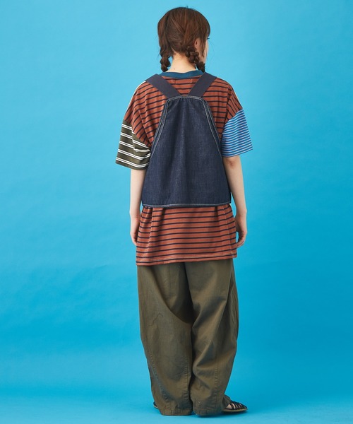 CUBE SUGAR（キューブシュガー）の「高密度ツイル デニム ハンティングベスト（ベスト・レディース・ベージュ/カーキ/ワンウォッシュ・M）」の8枚目の写真