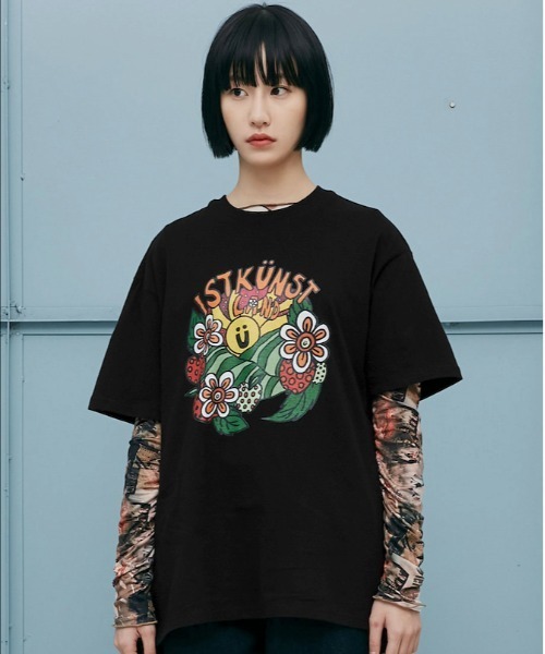 ISTKUNST（イストクンスト）の「【ISTKUNST】ISTKUNST LAND TEE / イストクンスト ランド 半袖 Tシャツ（Tシャツ/カットソー・メンズ・ホワイト/パープル/ブラック・LARGE/MEDIUM）」の3枚目の写真