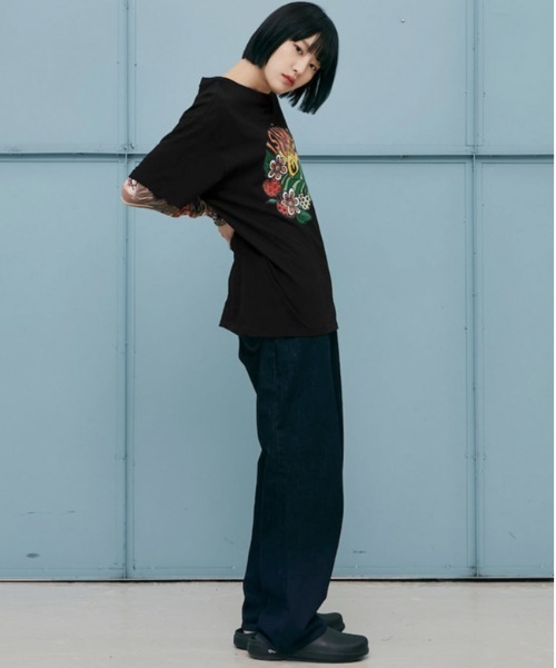 ISTKUNST（イストクンスト）の「【ISTKUNST】ISTKUNST LAND TEE / イストクンスト ランド 半袖 Tシャツ（Tシャツ/カットソー・メンズ・ホワイト/パープル/ブラック・LARGE/MEDIUM）」の15枚目の写真