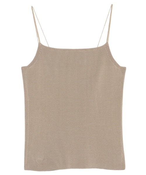 Aimeine カップ付きニットキャミソール ベージュ anuans（アニュアンス）の「ダブルストラップニットキャミソール