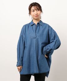 IENA（イエナ）の「C/Lyライトデニムプルオーバーシャツ