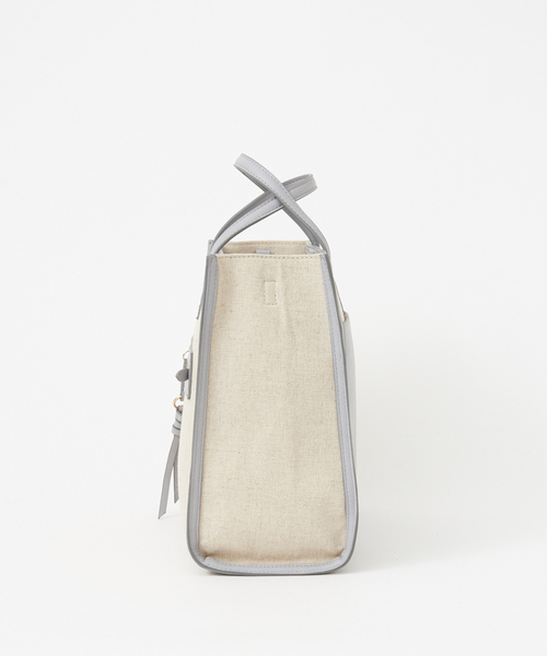 LOWELL things（ロウェル　シングス）の「Carre/ファブリックフロントファスナ－２WAY BAG（トートバッグ・レディース・ダークベージュ/その他/ベージュ・フリー）」の8枚目の写真