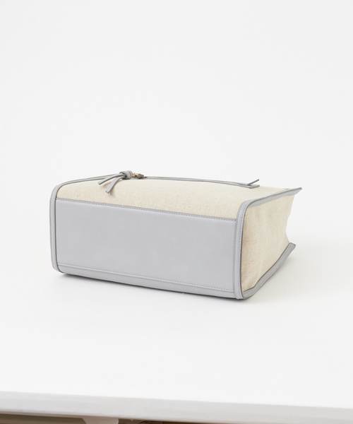 LOWELL things（ロウェル　シングス）の「Carre/ファブリックフロントファスナ－２WAY BAG（トートバッグ・レディース・ダークベージュ/その他/ベージュ・フリー）」の7枚目の写真