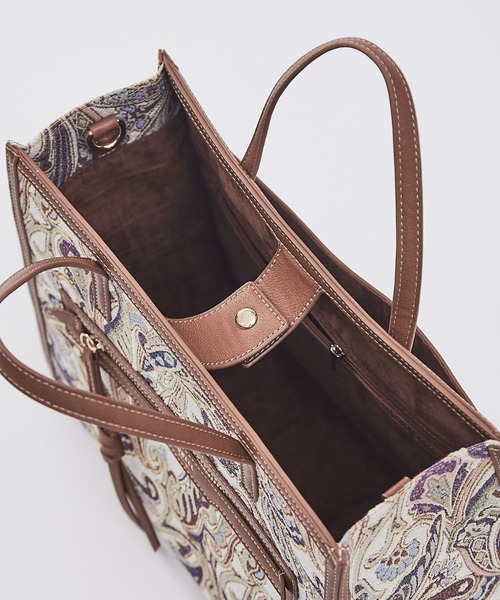 LOWELL things（ロウェル　シングス）の「Carre/ファブリックフロントファスナ－２WAY BAG（トートバッグ・レディース・ダークベージュ/その他/ベージュ・フリー）」の17枚目の写真