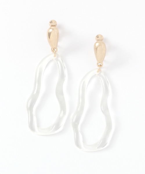 LEPSIM（レプシィム）の「クリアＢＩＧイヤリング　942423（イヤリング・レディース・ベージュ/グレー/クリア・ONE SIZE）」の4枚目の写真