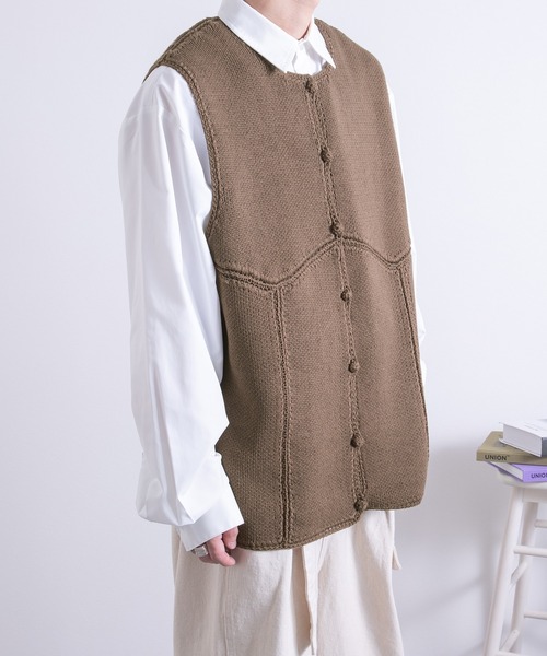 PairPair(ペアペア)の「パッチワークベスト(メンズ/リンクアイテム)(ベスト・メンズ・ブラウン・FREE)」の13枚目の写真