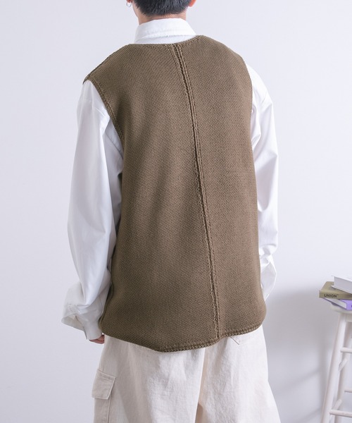 PairPair(ペアペア)の「パッチワークベスト(メンズ/リンクアイテム)(ベスト・メンズ・ブラウン・FREE)」の9枚目の写真