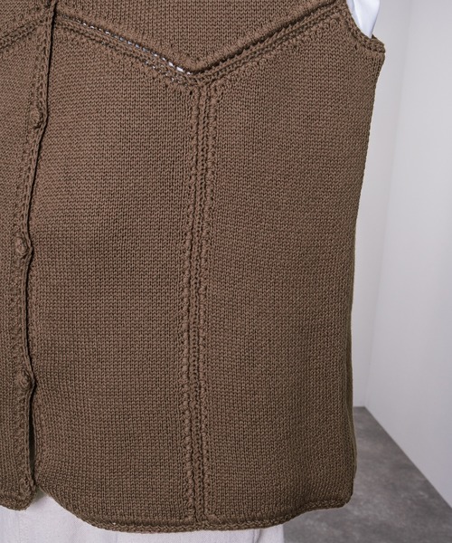 PairPair(ペアペア)の「パッチワークベスト(メンズ/リンクアイテム)(ベスト・メンズ・ブラウン・FREE)」の3枚目の写真