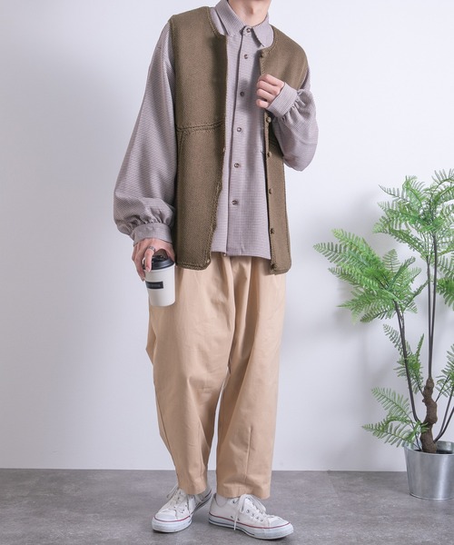 PairPair(ペアペア)の「パッチワークベスト(メンズ/リンクアイテム)(ベスト・メンズ・ブラウン・FREE)」の8枚目の写真