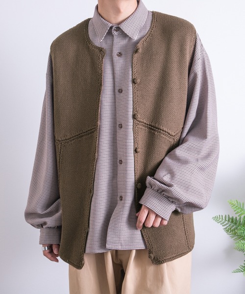 PairPair(ペアペア)の「パッチワークベスト(メンズ/リンクアイテム)(ベスト・メンズ・ブラウン・FREE)」の14枚目の写真