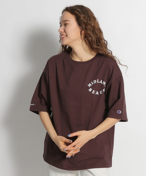 Champion（チャンピオン）の「【Champion(チャンピオン)】7分袖ロゴＴシャツ（Tシャツ/カットソー・レディース・ボルドー/ブラック/グレー・MEDIUM/LARGE）」の3枚目の写真