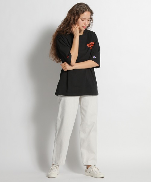 Champion（チャンピオン）の「【Champion(チャンピオン)】7分袖ロゴＴシャツ（Tシャツ/カットソー・レディース・ボルドー/ブラック/グレー・MEDIUM/LARGE）」の12枚目の写真