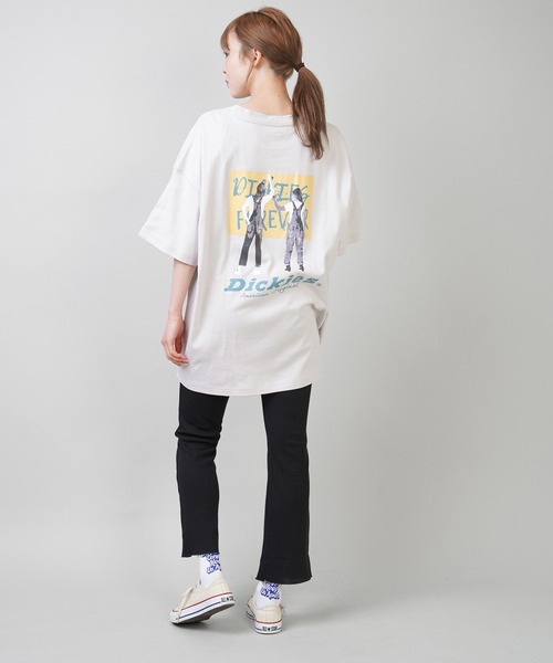 Dickies(ディッキーズ)の「【Dickies / ディッキーズ】半袖手書きバックプリントTシャツ(Tシャツ/カットソー・レディース・ホワイト/グレイッシュベージュ/ブラック/ブラック系その他・L/M)」の16枚目の写真