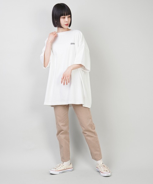 Dickies(ディッキーズ)の「【Dickies / ディッキーズ】半袖手書きバックプリントTシャツ(Tシャツ/カットソー・レディース・ホワイト/グレイッシュベージュ/ブラック/ブラック系その他・L/M)」の8枚目の写真