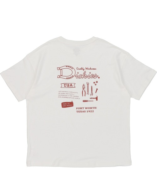 Dickies(ディッキーズ)の「【Dickies / ディッキーズ】半袖手書きバックプリントTシャツ(Tシャツ/カットソー・レディース・ホワイト/グレイッシュベージュ/ブラック/ブラック系その他・L/M)」の15枚目の写真