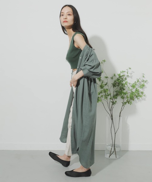 SENSE OF PLACE by URBAN RESEARCH（センスオブプレイスバイアーバンリサーチ）の「レイヤードニットビスチェ（ニット/セーター・レディース・ブラック/グリーン/アイボリー・ONE）」の10枚目の写真