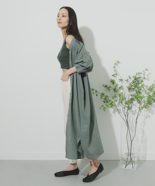 SENSE OF PLACE by URBAN RESEARCH（センスオブプレイスバイアーバンリサーチ）の「レイヤードニットビスチェ（ニット/セーター・レディース・ブラック/グリーン/アイボリー・ONE）」の16枚目の写真