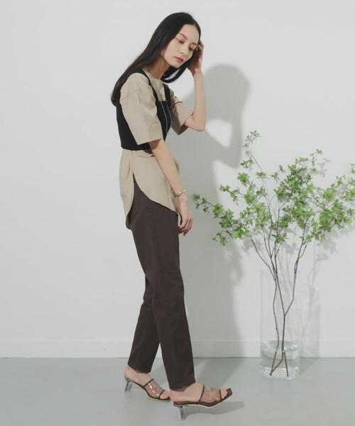 SENSE OF PLACE by URBAN RESEARCH（センスオブプレイスバイアーバンリサーチ）の「レイヤードニットビスチェ（ニット/セーター・レディース・ブラック/グリーン/アイボリー・ONE）」の18枚目の写真