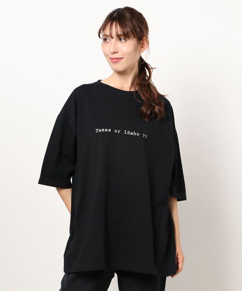 HWG_5（エイチダブルゴー）の「HWG_5オリジナルビッグシルエットプリントTシャツ - BURGER -（Tシャツ/カットソー・レディース・ホワイト/ブラック/ホワイト系その他/ブラック系その他・FREE）」の3枚目の写真