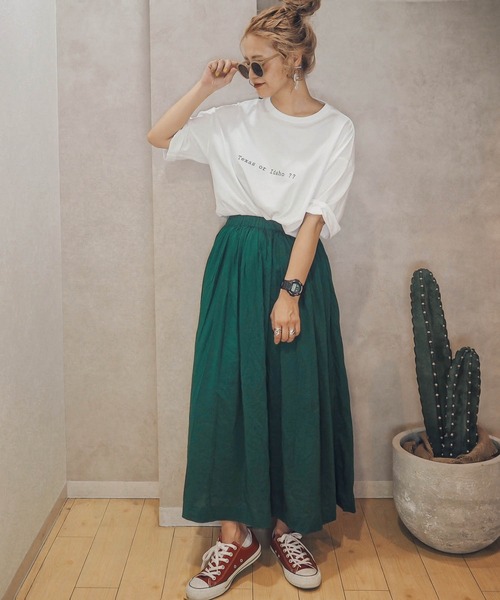 HWG_5（エイチダブルゴー）の「HWG_5オリジナルビッグシルエットプリントTシャツ - BURGER -（Tシャツ/カットソー・レディース・ホワイト/ブラック/ホワイト系その他/ブラック系その他・FREE）」の6枚目の写真