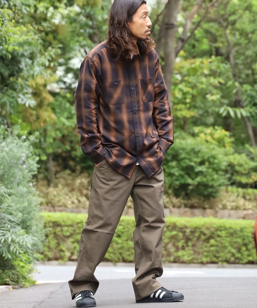 FIVE BROTHER（ファイブブラザー）の「FIVE BROTHERS/ファイブブラザーズ チェックシャツ 長袖シャツ/シャツ コットン ビッグシルエット（シャツ/ブラウス・メンズ・ホワイト/ブラウン/グレー/ブルー・L/XL/M）」の19枚目の写真