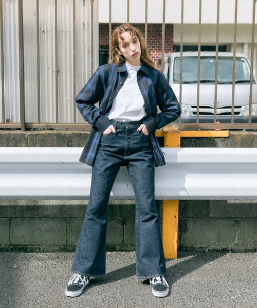 FIVE BROTHER（ファイブブラザー）の「FIVE BROTHERS/ファイブブラザーズ チェックシャツ 長袖シャツ/シャツ コットン ビッグシルエット（シャツ/ブラウス・メンズ・ホワイト/ブラウン/グレー/ブルー・L/XL/M）」の22枚目の写真