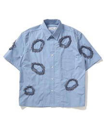 トップス toga TOGA VIRILIS FRINGE SHIRT gray TOGA ARCHIVES Slab Tropical Fringe Shirt - Grey | THEROOM