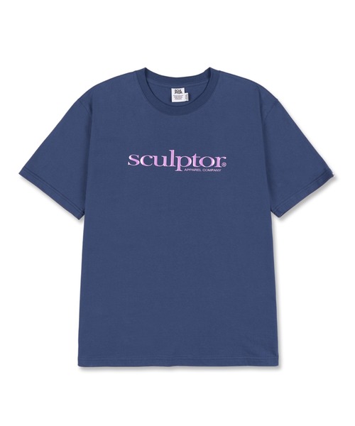 SCULPTOR（スカルプター）の「METALLIC SERIF LOGO TEE/メタリックセリフロゴTシャツ（Tシャツ/カットソー・レディース・ホワイト/ブラック/インディゴブルー/ダークブラウン・SMALL/MEDIUM/LARGE/X-LARGE）」の4枚目の写真
