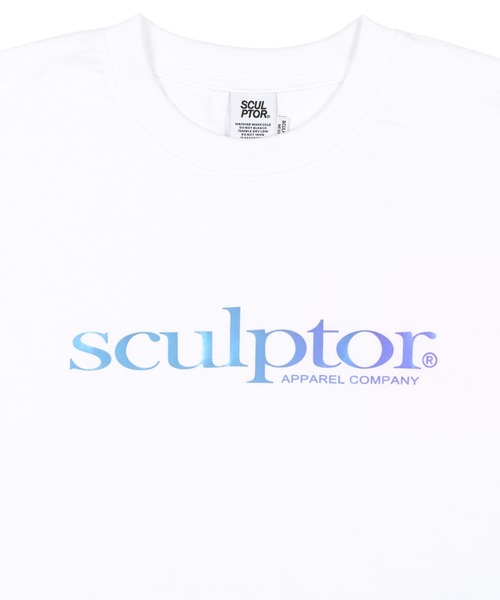 SCULPTOR（スカルプター）の「METALLIC SERIF LOGO TEE/メタリックセリフロゴTシャツ（Tシャツ/カットソー・レディース・ホワイト/ブラック/インディゴブルー/ダークブラウン・SMALL/MEDIUM/LARGE/X-LARGE）」の21枚目の写真