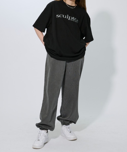 SCULPTOR（スカルプター）の「METALLIC SERIF LOGO TEE/メタリックセリフロゴTシャツ（Tシャツ/カットソー・レディース・ホワイト/ブラック/インディゴブルー/ダークブラウン・SMALL/MEDIUM/LARGE/X-LARGE）」の13枚目の写真