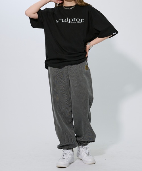 SCULPTOR（スカルプター）の「METALLIC SERIF LOGO TEE/メタリックセリフロゴTシャツ（Tシャツ/カットソー・レディース・ホワイト/ブラック/インディゴブルー/ダークブラウン・SMALL/MEDIUM/LARGE/X-LARGE）」の14枚目の写真