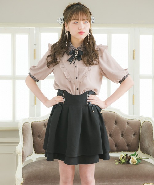 ROJITA(ロジータ)の「ブローチ付き衿レースブラウス(シャツ/ブラウス・レディース・ブラック/ホワイト/ピンク・FREE)」の12枚目の写真