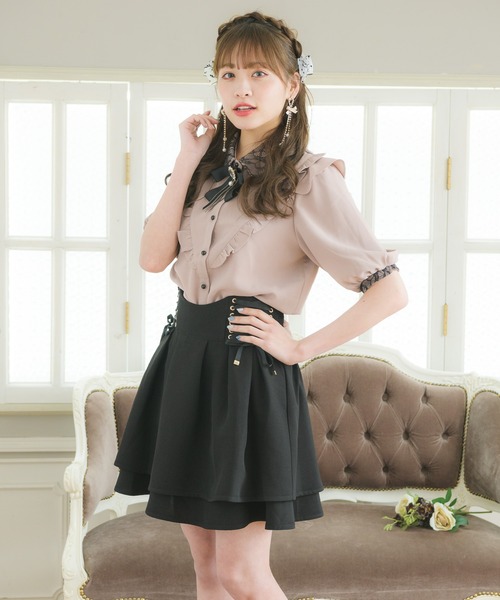 ROJITA(ロジータ)の「ブローチ付き衿レースブラウス(シャツ/ブラウス・レディース・ブラック/ホワイト/ピンク・FREE)」の13枚目の写真