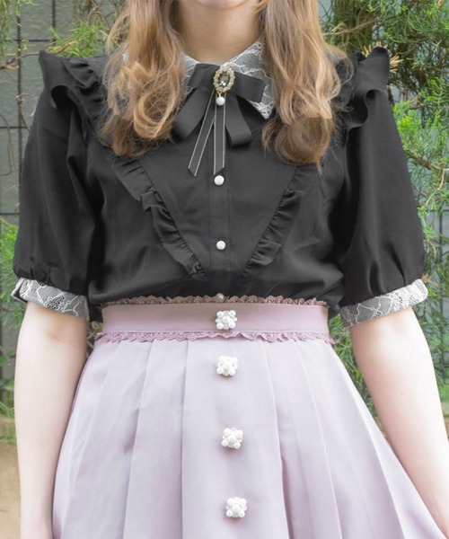 ROJITA(ロジータ)の「ブローチ付き衿レースブラウス(シャツ/ブラウス・レディース・ブラック/ホワイト/ピンク・FREE)」の20枚目の写真