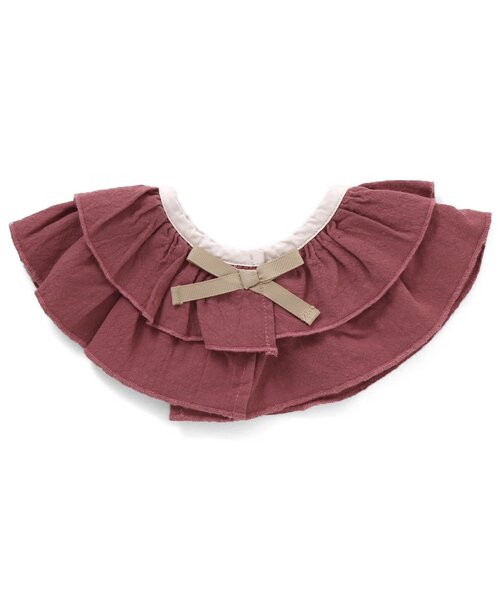 BREEZE（ブリーズ）の「フリルスタイ（スタイ/よだれかけ・キッズ・ピンク/アイボリー・80）」の3枚目の写真