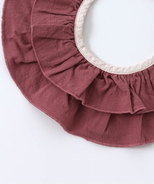 BREEZE（ブリーズ）の「フリルスタイ（スタイ/よだれかけ・キッズ・ピンク/アイボリー・80）」の4枚目の写真