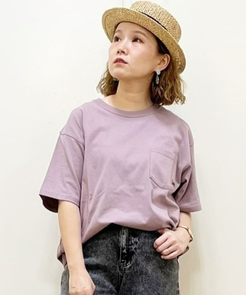 Lee（リー）の「【Lee】はみ出しロゴ刺繍Ｔシャツ（Tシャツ/カットソー・メンズ・グリーン/ピンク/イエロー/ホワイト/ブルー/ブラック・XL/L/M）」の6枚目の写真