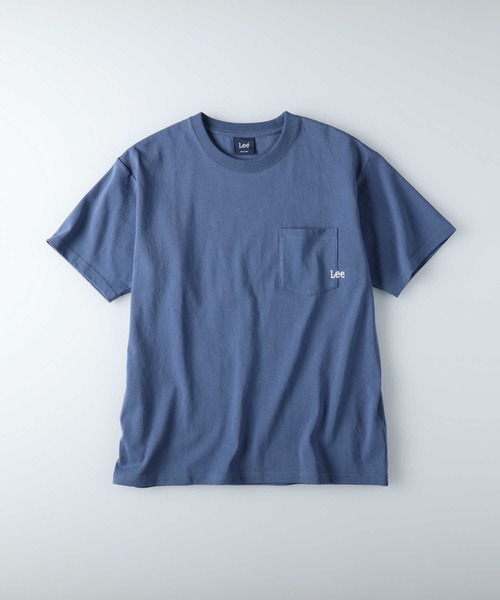 Lee（リー）の「【Lee】はみ出しロゴ刺繍Ｔシャツ（Tシャツ/カットソー・メンズ・グリーン/ピンク/イエロー/ホワイト/ブルー/ブラック・XL/L/M）」の9枚目の写真