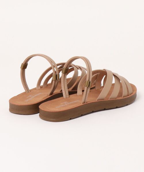 Samansa Mos2 blue（サマンサモスモスブルー）の「クロスベルト2WAYサンダル（サンダル・レディース・ベージュ/ダークブラウン/キナリ・MEDIUM/LARGE）」の5枚目の写真