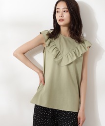N.（N. Natural Beauty Basic） | ◆Ｖラッフルノースリーブブラウス(シャツ/ブラウス)
