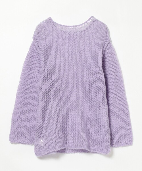 BEAMS BOY（ビームスボーイ）の「BEAMS BOY / ハンド モヘヤ プルオーバー（ニット/セーター・レディース・クリーム/ラベンダー・ONE SIZE）」の18枚目の写真