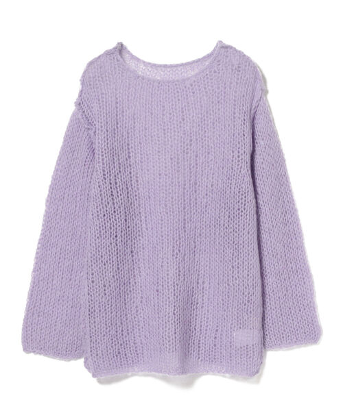 BEAMS BOY（ビームスボーイ）の「BEAMS BOY / ハンド モヘヤ プルオーバー（ニット/セーター・レディース・クリーム/ラベンダー・ONE SIZE）」の14枚目の写真