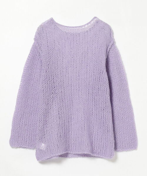 BEAMS BOY（ビームスボーイ）の「BEAMS BOY / ハンド モヘヤ プルオーバー（ニット/セーター・レディース・クリーム/ラベンダー・ONE SIZE）」の15枚目の写真