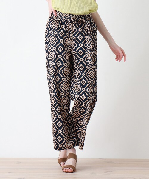 DRESKIP（ドレスキップ）の「◆Z of zampa Organic チマヨ柄イージーパンツ（その他パンツ・レディース・ベージュ系その他3/ブラック系/ネイビー系・02）」の3枚目の写真