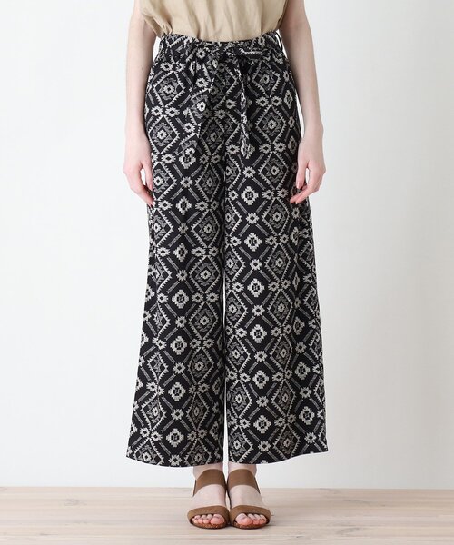 DRESKIP（ドレスキップ）の「◆Z of zampa Organic チマヨ柄イージーパンツ（その他パンツ・レディース・ベージュ系その他3/ブラック系/ネイビー系・02）」の4枚目の写真