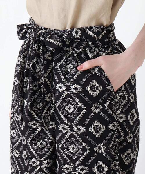 DRESKIP（ドレスキップ）の「◆Z of zampa Organic チマヨ柄イージーパンツ（その他パンツ・レディース・ベージュ系その他3/ブラック系/ネイビー系・02）」の7枚目の写真