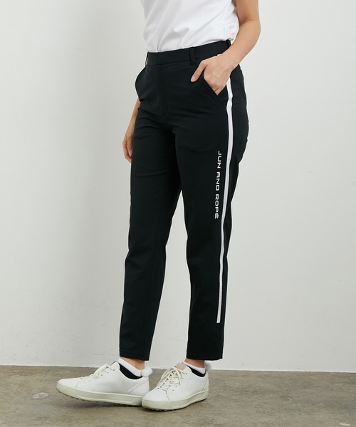 JUN&ROPE'(ジュンアンドロペ)の「【吸水速乾】配色ラインロゴテープアスレパンツ(その他パンツ・レディース・ブラック/ホワイト・M/L/S)」の2枚目の写真