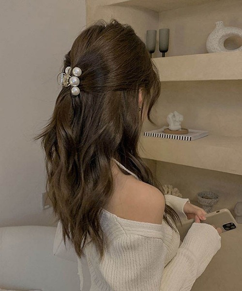 lala Born（ララボーン）の「大粒パールヘアクリップ（バレッタ/ヘアクリップ・レディース・A/B/C・FREE）」の5枚目の写真