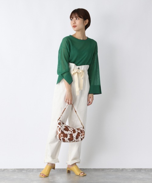 JEANASIS(ジーナシス)の「ムーンバケットバッグ/957493(ショルダーバッグ・レディース・オフホワイト/ブラウン系その他/ブラック・FREE)」の14枚目の写真